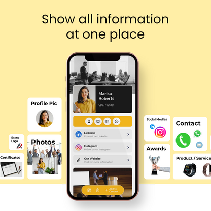 Premium NFC / QR Code Digital Business Card, (India's Top Rated @4.9/5 ⭐)
